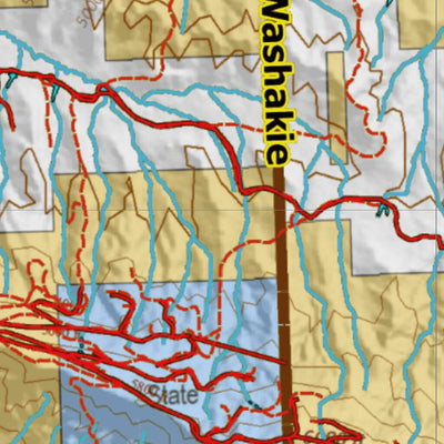 HuntData LLC HuntData Wyoming Land Ownership Map for Mule Deer Unit 39 digital map