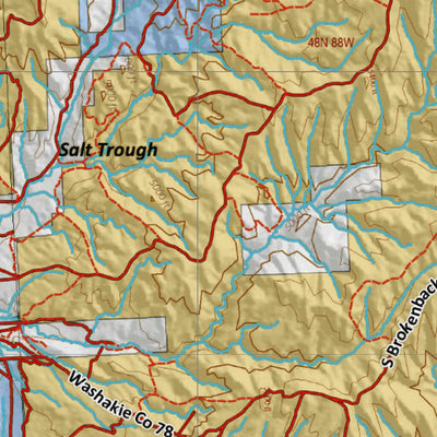 HuntData LLC HuntData Wyoming Land Ownership Map for Mule Deer Unit 41 digital map