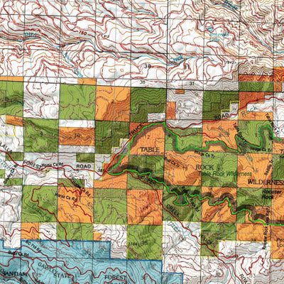 HuntData LLC Oregon Hunting Unit 16 North, Santiam Land Ownership Map digital map