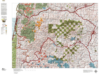 HuntData LLC Oregon Hunting Unit 17, Stott Mtn Land Ownership Map digital map