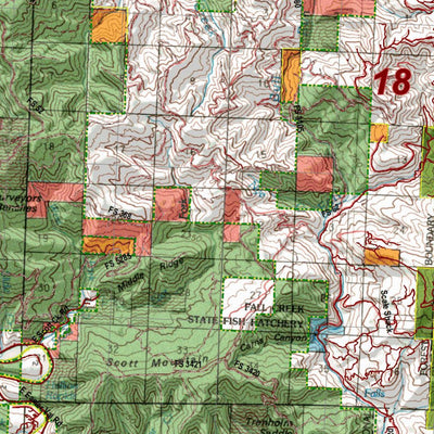 HuntData LLC Oregon Hunting Unit 18, Alsea Land Ownership Map digital map