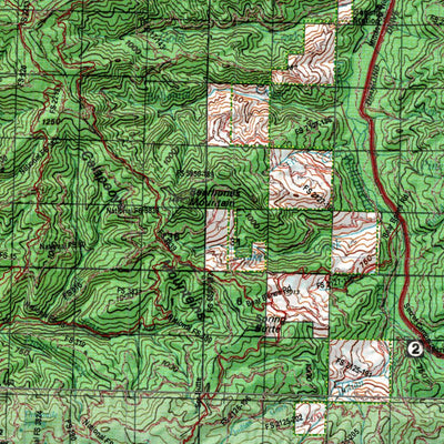 HuntData LLC Oregon Hunting Unit 21, Indigo Land Ownership Map digital map