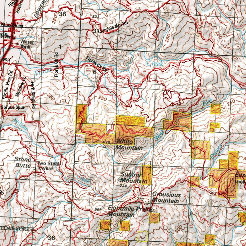 Oregon Hunting Unit 25, Sixes Land Ownership Map by HuntData LLC