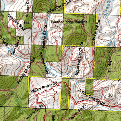 HuntData LLC Oregon Hunting Unit 26, Powers Land Ownership Map digital map