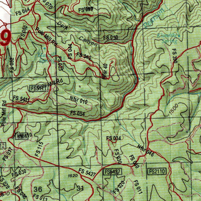 HuntData LLC Oregon Hunting Unit 49, Ukiah Land Ownership Map digital map