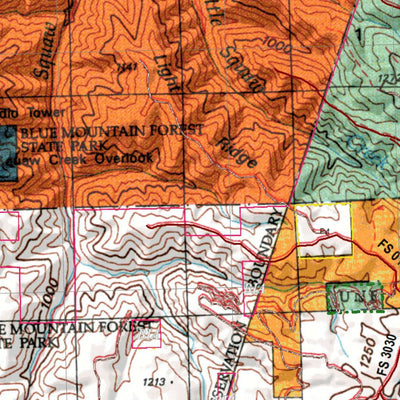 HuntData LLC Oregon Hunting Unit 54, Mount Emily Land Ownership Map digital map