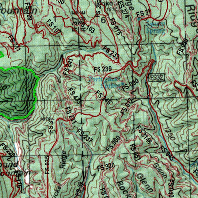 HuntData LLC Oregon Hunting Unit 54, Mount Emily Land Ownership Map digital map