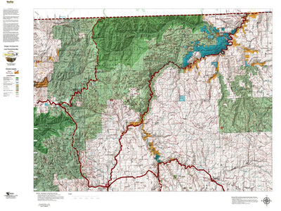 HuntData LLC Oregon Hunting Unit 56, Wenaha Land Ownership Map digital map