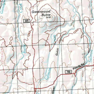 HuntData LLC Oregon Hunting Unit 58, Chesnimnus Land Ownership Map digital map