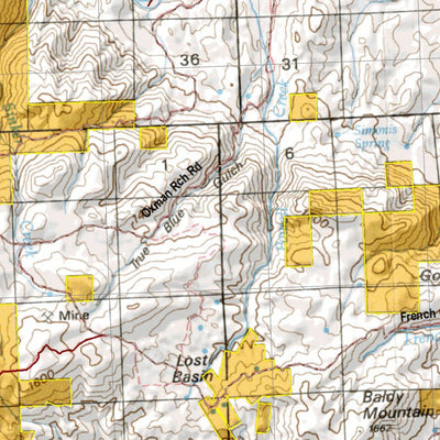 Oregon Hunting Unit 64, Lookout Mtn Land Ownership Map by HuntData LLC ...