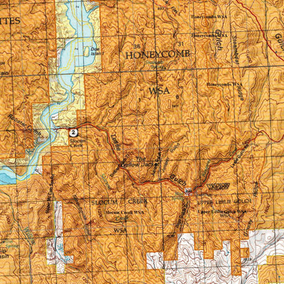 HuntData LLC Oregon Hunting Unit 67 North, Owyhee Land Ownership Map digital map