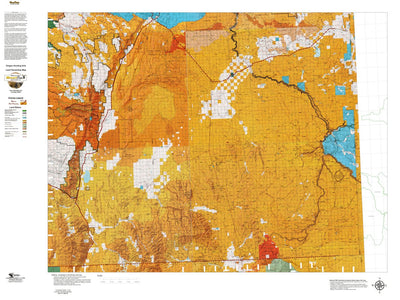 HuntData LLC Oregon Hunting Unit 68, Whitehorse Land Ownership Map digital map