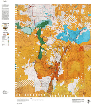 HuntData LLC Oregon Hunting Unit 69 East, Steens Mtn Land Ownership Map digital map