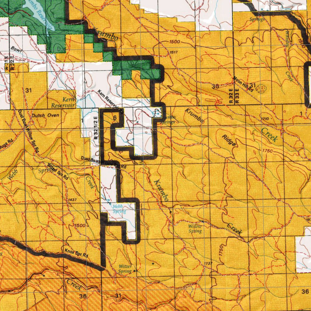 Oregon Hunting Unit 69 East, Steens Mtn Land Ownership Map by HuntData ...