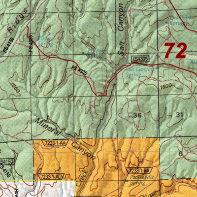 HuntData LLC Oregon Hunting Unit 72, Silvies Land Ownership Map digital map