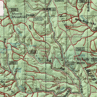 HuntData LLC Oregon Hunting Unit 72, Silvies Land Ownership Map digital map