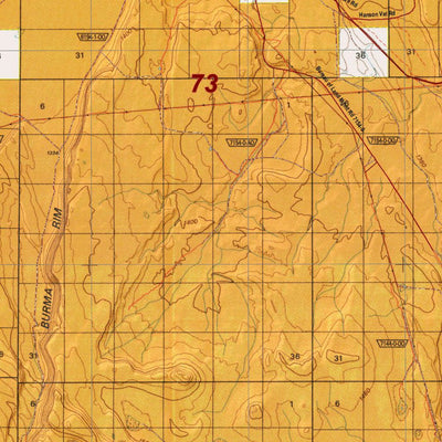 HuntData LLC Oregon Hunting Unit 73 South, Wagontire Land Ownership Map digital map