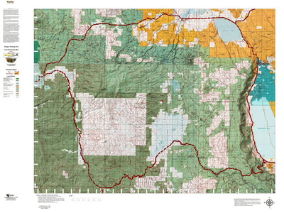 HuntData LLC Oregon Hunting Unit 76, Silver Lake Land Ownership Map digital map