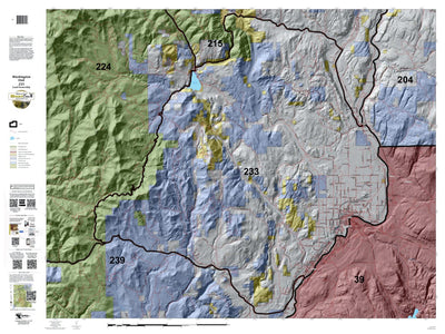 HuntData LLC Washington Hunting Unit(s) 233 Landownership Map digital map