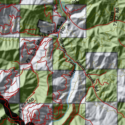 HuntData LLC Washington Hunting Unit(s) 250 251 Landownership Map digital map