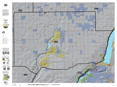 HuntData LLC Washington Hunting Unit(s) 254 Landownership Map digital map