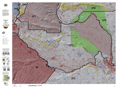 HuntData LLC Washington Hunting Unit(s) 372 Landownership Map digital map