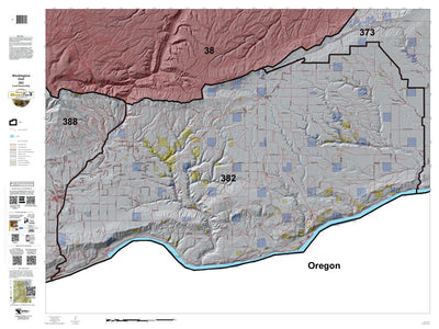 HuntData LLC Washington Hunting Unit(s) 382 Landownership Map digital map