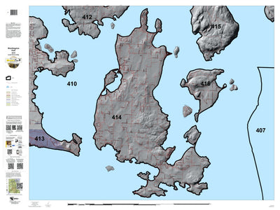 HuntData LLC Washington Hunting Unit(s) 414 Landownership Map digital map