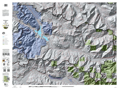 HuntData LLC Washington Hunting Unit(s) 485 Landownership Map digital map