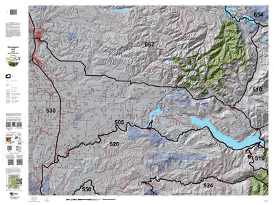 HuntData LLC Washington Hunting Unit(s) 505 Landownership Map digital map