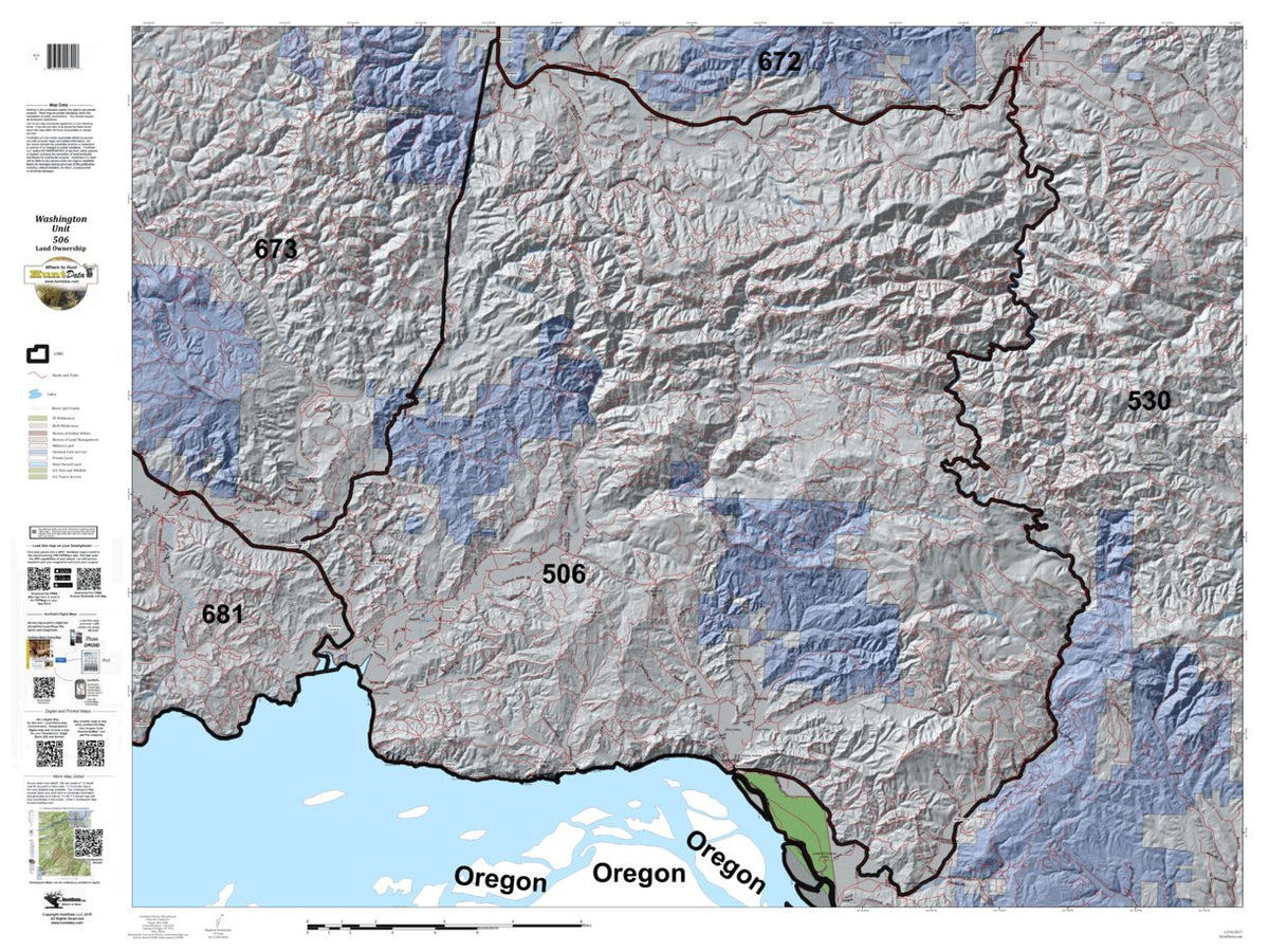 Washington Hunting Unit(s) 506 Landownership Map by HuntData LLC ...