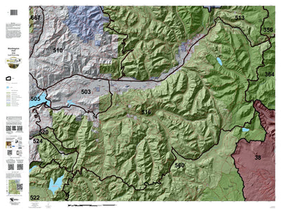 HuntData LLC Washington Hunting Unit(s) 516 Landownership Map digital map