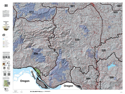 HuntData LLC Washington Hunting Unit(s) 530 Landownership Map digital map