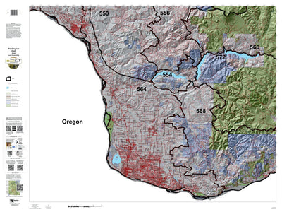 HuntData LLC Washington Hunting Unit(s) 564 Landownership Map digital map