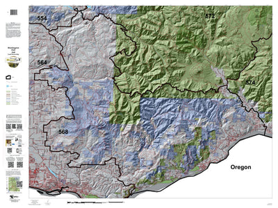 HuntData LLC Washington Hunting Unit(s) 568 Landownership Map digital map