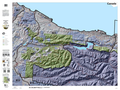 HuntData LLC Washington Hunting Unit(s) 603 607 Landownership Map digital map