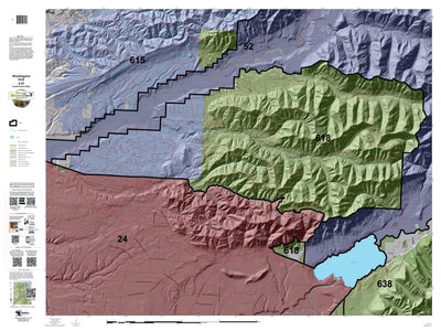 HuntData LLC Washington Hunting Unit(s) 618 Landownership Map digital map