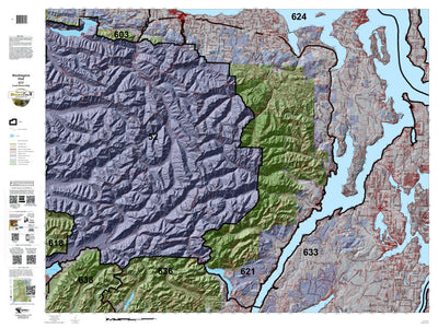 HuntData LLC Washington Hunting Unit(s) 621 Landownership Map digital map