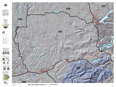 HuntData LLC Washington Hunting Unit(s) 651 Landownership Map digital map