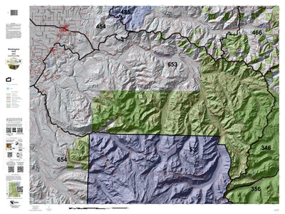 HuntData LLC Washington Hunting Unit(s) 653 Landownership Map digital map