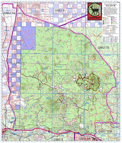 HuntMap, LLC Arizona HuntMap GMU 7 West digital map