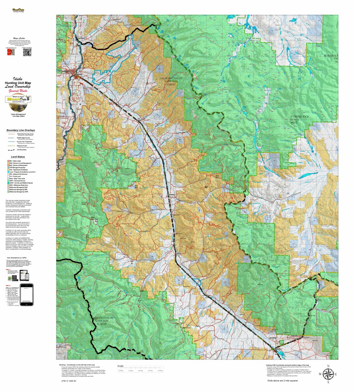 Idaho General Unit 30 Land Ownership Map by Idaho HuntData LLC | Avenza ...