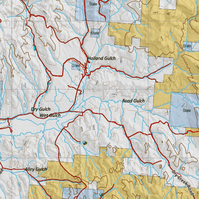 Idaho HuntData LLC Idaho General Unit 32 Land Ownership Map digital map