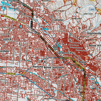 Idaho HuntData LLC Idaho General Unit 38 Land Ownership Map digital map