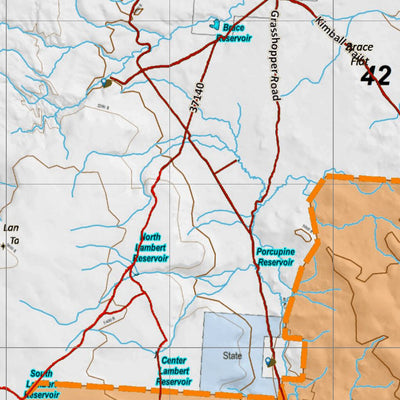 Idaho HuntData LLC Idaho General Unit 42 Land Ownership Map digital map