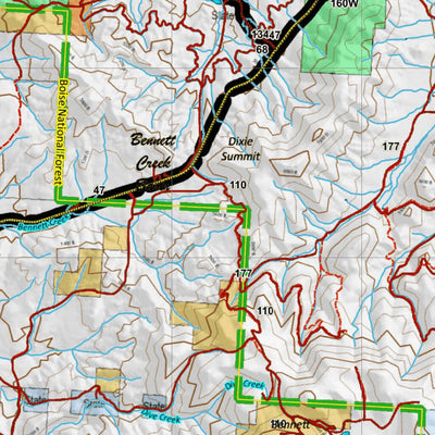 Idaho HuntData LLC Idaho General Unit 45 Land Ownership Map digital map