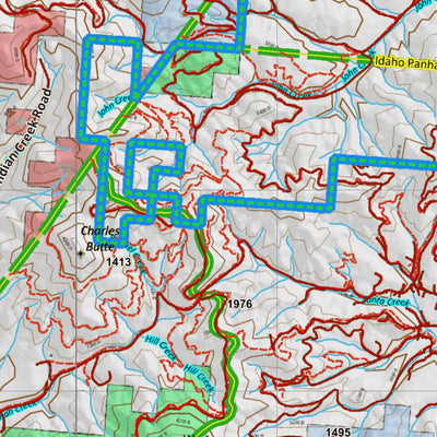 Idaho HuntData LLC Idaho General Unit 5 Land Ownership Map digital map