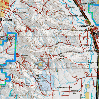 Idaho HuntData LLC Idaho General Unit 52A Land Ownership Map digital map