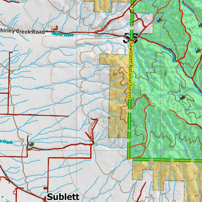 Idaho HuntData LLC Idaho General Unit 56 Land Ownership Map digital map