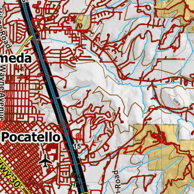 Idaho HuntData LLC Idaho General Unit 71 Land Ownership Map digital map